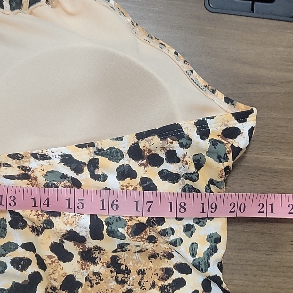 Mynah-Leopard Print NWT-Two Piece Mynah Bathing Suit-Size 22W - Picture 11 of 17